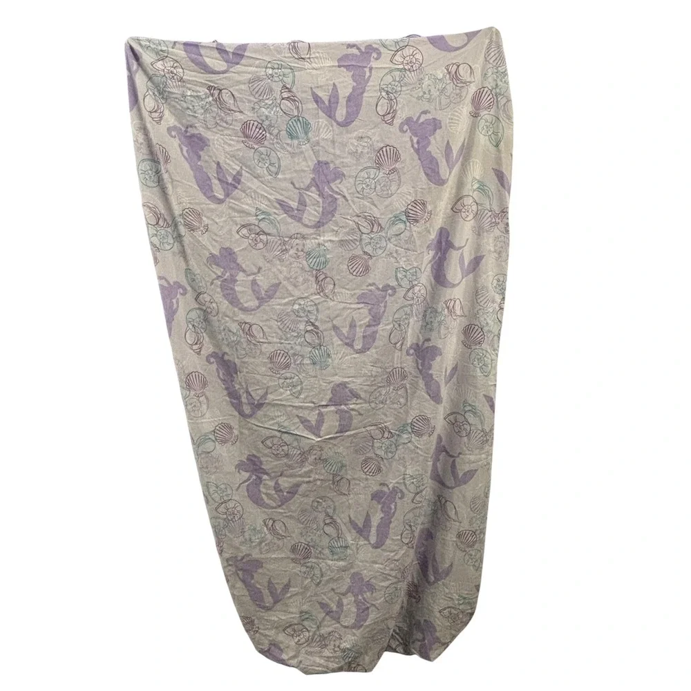 Disney Little Mermaid Ariel Twin Sheet Set 3pc Purple Blue Flat Fitted Pillowcas